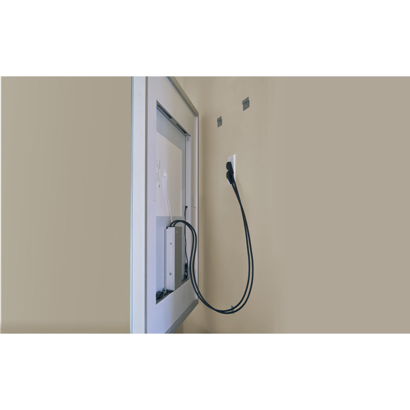 Sleek Aluminum Frameless Rectangular Lighted Mirror 36"x40"