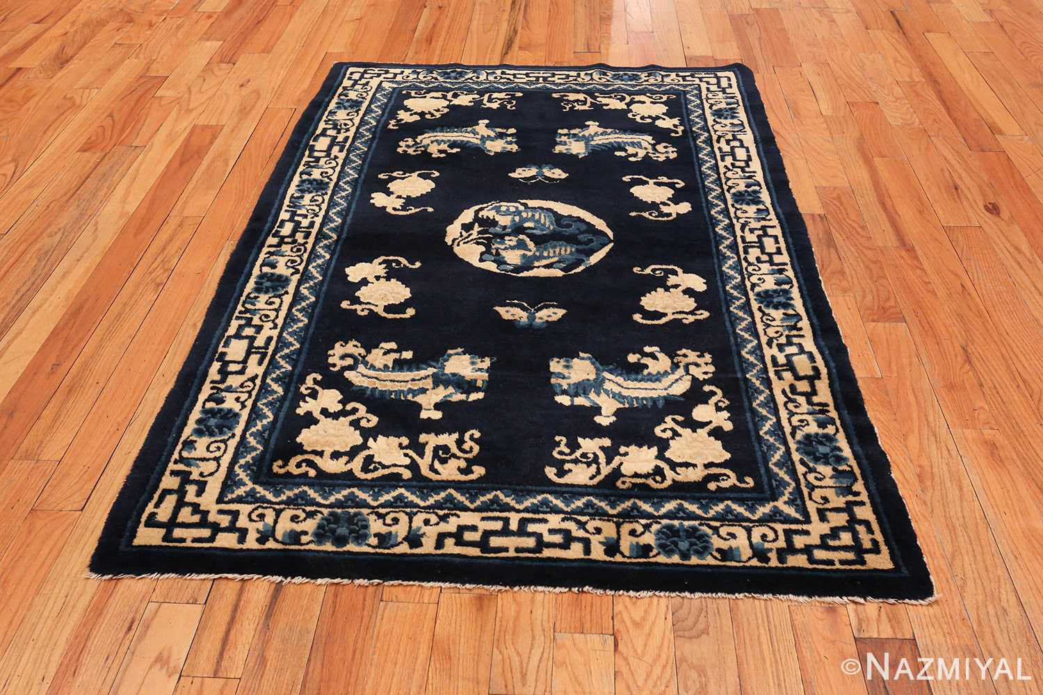 Pictorial Chinese Foo Dog Area Rug 71791 Nazmiyal Antique Rugs