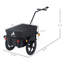 Remorque de cargaison de vélo Aosom avec boîte amovible et couvercle imperméable, remorque de chariot de vélo avec deux roues de 16 po