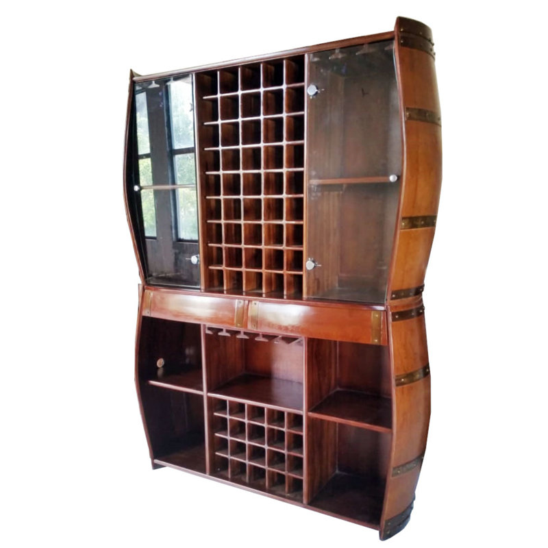 62'' Solid Wood Wine Bar