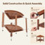 Banc de douche d'angle avec rangement, tabouret de salle de bain imperméable HIPS à 2 niveaux, largeur 40 cm, aspect bois, étagère d'angle antidérapante pour salle de bain, baignoire, spa, teck-741403997