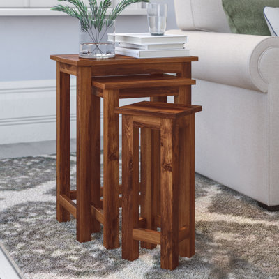 Jali Indian Solid Wood Nesting Tables