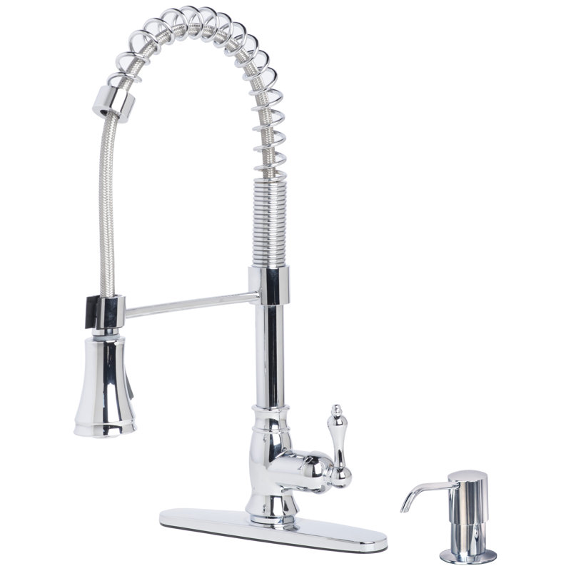 Laguna Brass Pull Down Kitchen Faucet, Chrome, Without Soap Dispenser