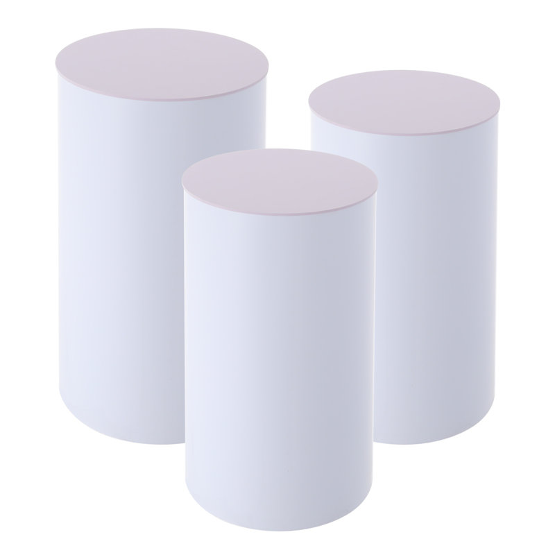 Mariage, cylindre rond, cylindre rond pour les fêtes, cylindre rond, Blanc, H 23,62 po x l 12,99 po x P 12,99 po