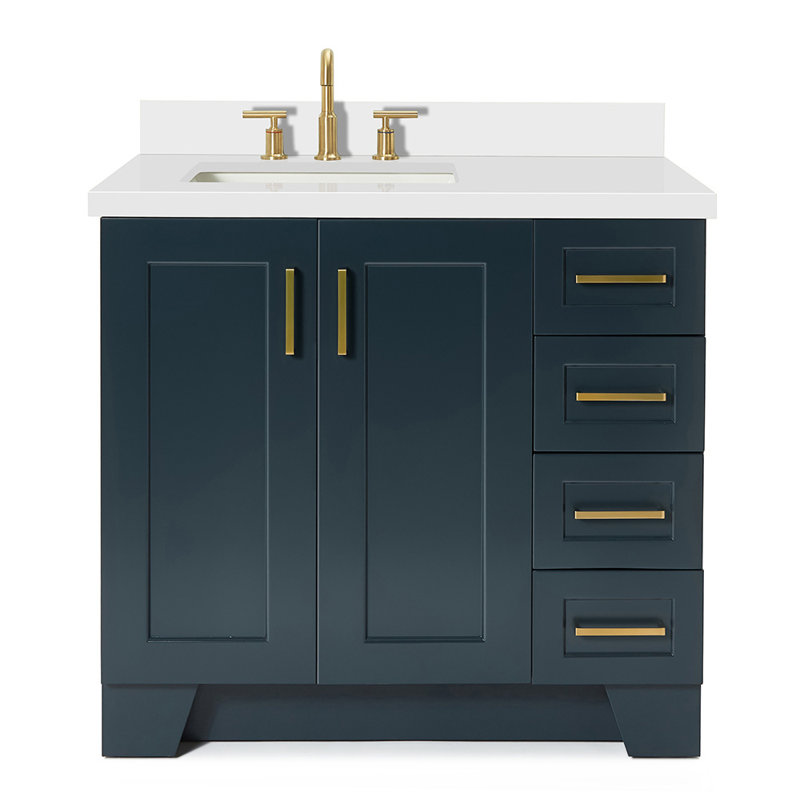 37 IN.  Single Bathroom Vanity, Left, Rectangular, Midnight Blue
