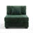 Upholstered Green Faux Rabbit Fur Flannel Armless Chair with Pillow Back, Single Chair Module Part For Sectional Sofa-1643568154
