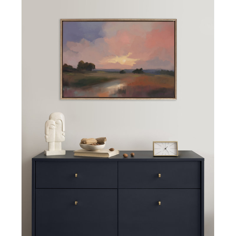 «Foothills in the Evening» par Mary Sparrow, reproduction d'art sur toile encadrée