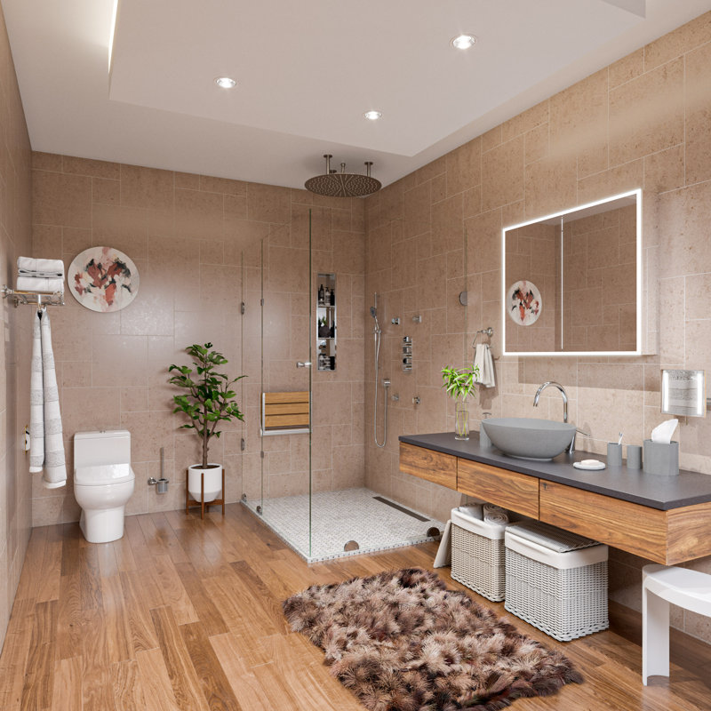 Mélangeur de douche thermostatique à 3 voies, Chrome poli