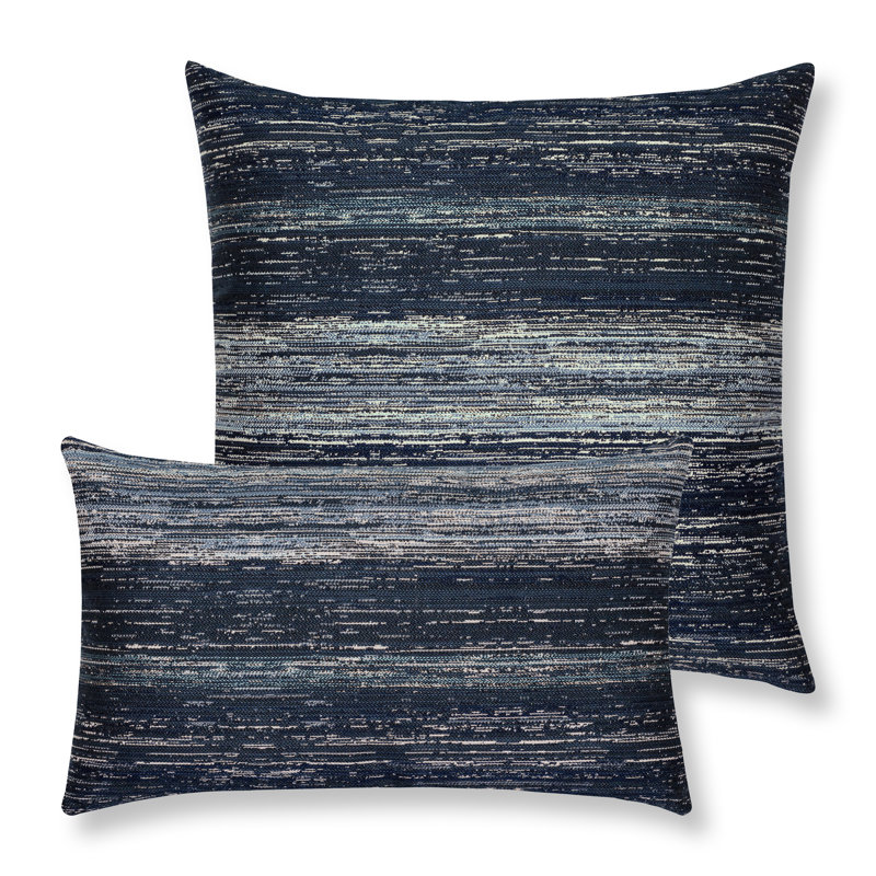 Textured Throw Square Outdoor Pillow Cover & Insert by Elaine Smith, 20"H x 20"W, Indigo