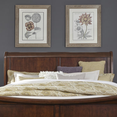 Lenny Queen Sleigh Bed, Dresser and Mirror, Nightstand Bedroom Set