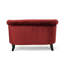 Causeuse Chesterfield en velours à accoudoirs roulés 51,5 po Charlotte-24075263