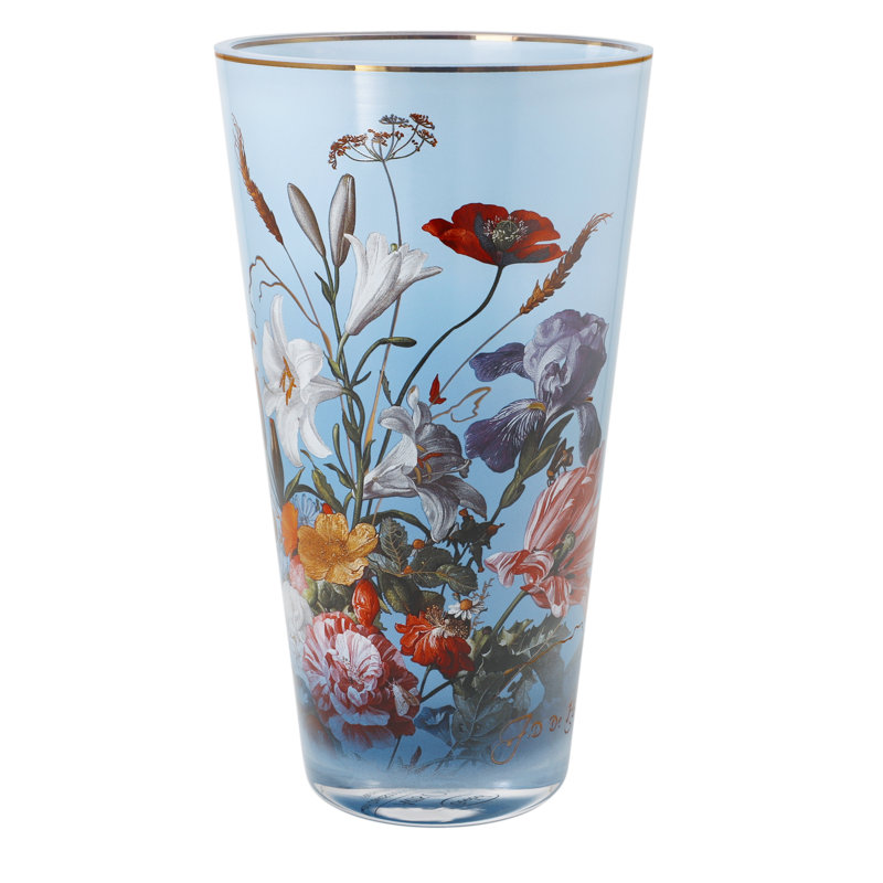 Glass Vase, 20cm H x 11cm W x 11cm D