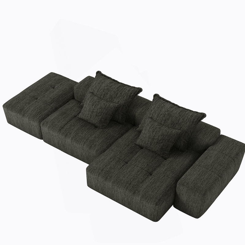 Canapé modulaire surdimensionné Modern, Noir