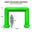 Arche gonflable de 10 pi avec souffleur intégré et 3 banderoles, arche carrée pour les carnavals, les fêtes, l'inauguration, les fêtes d'anniversaire et les événements - vert-406486442-406486444