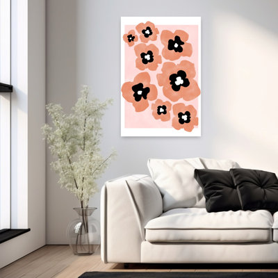 Contemporary Art Abstract Minimalist Modern Flower Art