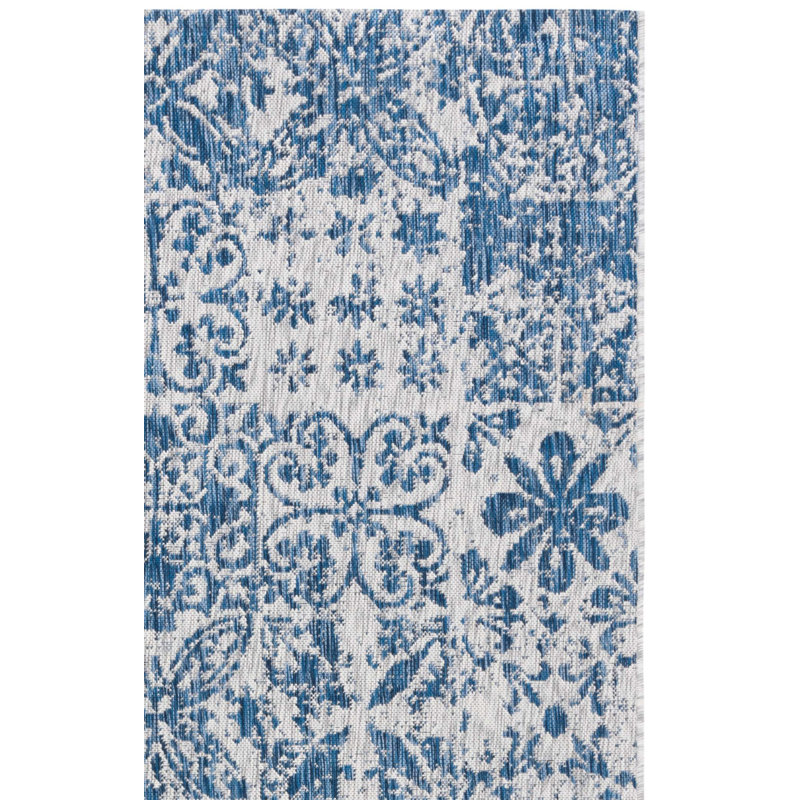 Tapis d'intérieur / extérieur floral Medee Performance, Rectangle 8 pi x 11 pi
