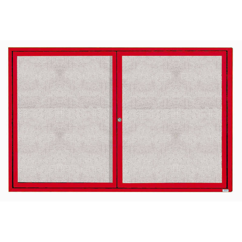 Tableau d'affichage mural extérieur pour l'extérieur, Rouge, Deux, 48 po x 72 po