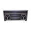 Meuble télé, porte de grange en maille de fer, éclairage à DEL, éléments en forme de Y, finition gris antique, style traditionnel américain de 60 à 69 pouces, gris, compatibilité