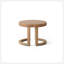 Outdoor Acacia Wood Side Table, 18" Solid Side Table For Patio, Pool, Porch ( Brown Wash)