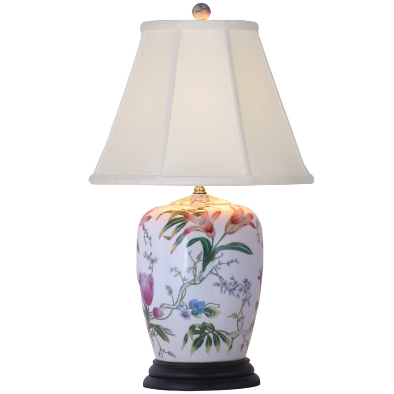 Porcelain Lily 25" Table Lamp