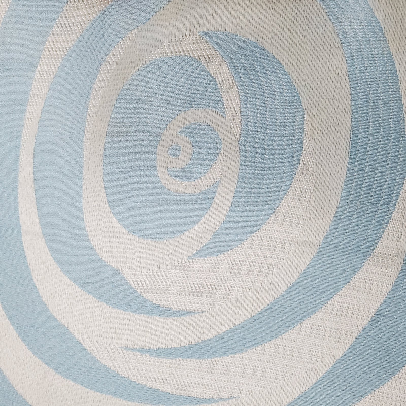 Ensemble de 2 taies d'oreiller en spirale en jacquard, Bleu