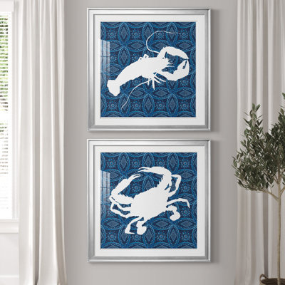 «Sea Patterner Lobster», ensemble de 2 reproductions d'impressions