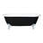 Kingston Brass Aqua Eden 66-Inch Cast Iron Oval Double Ended Clawfoot Tub (7-Inch Faucet Drillings)-89286546