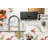 Align MotionSense Wave One-Handle High Arc Pre-Rinse Spring Pulldown Kitchen Brushed Gold Faucet-72547291