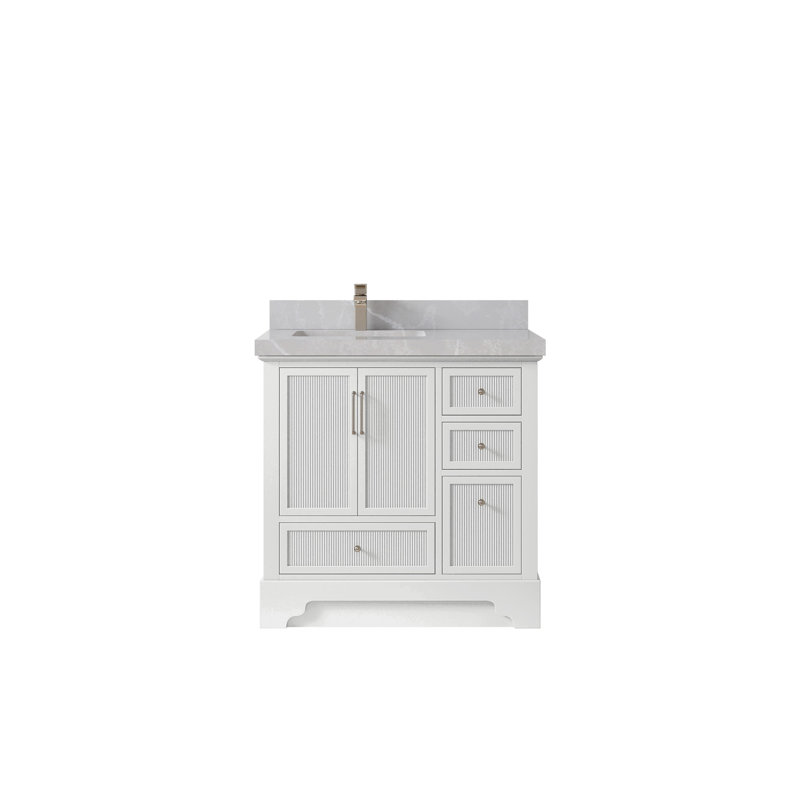 Ensemble de meuble-lavabo simple 36 po Alys, Gris perle