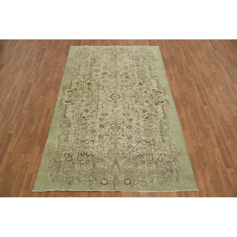 Tapis vert rétro 6 x 9