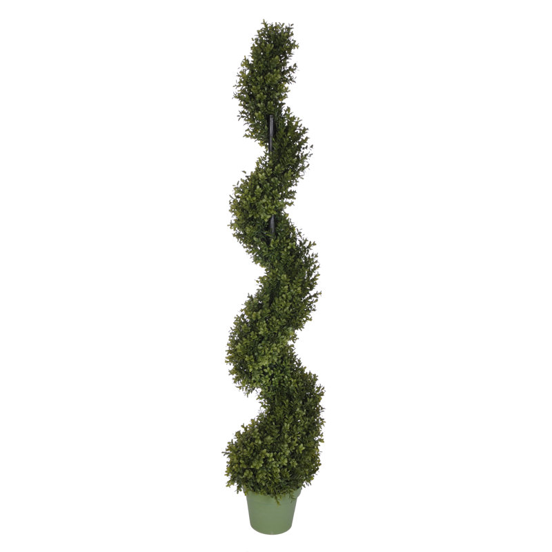Topiaire de faux buis en spirale, H 60 po x l 12 po x P 12 po