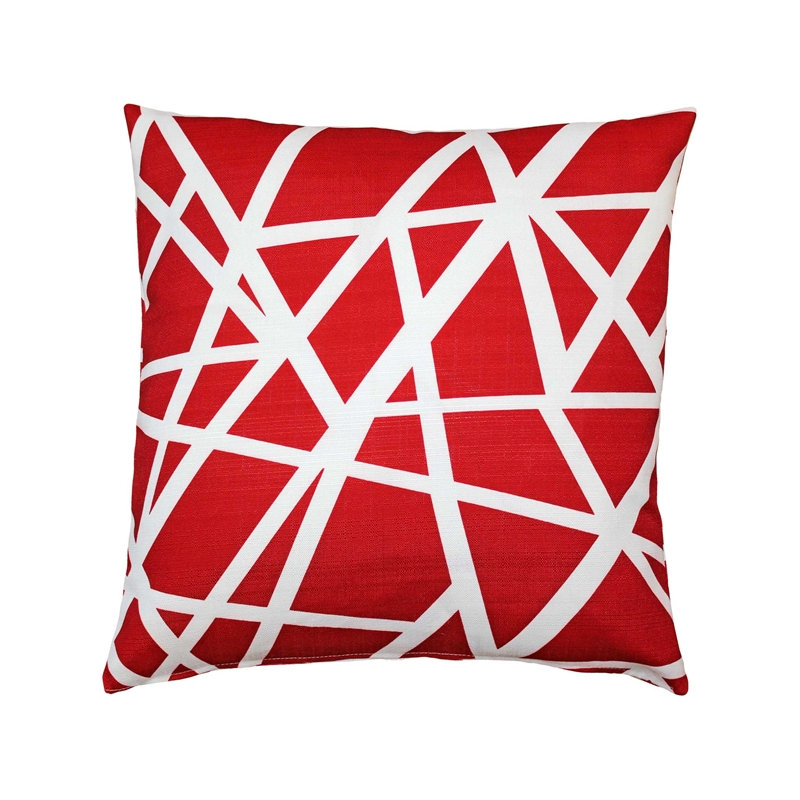 Bird's Nest Indoor/Outdoor Throw Pillow, Red