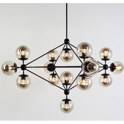 Leominster 15 - Light Lantern Geometric Chandelier