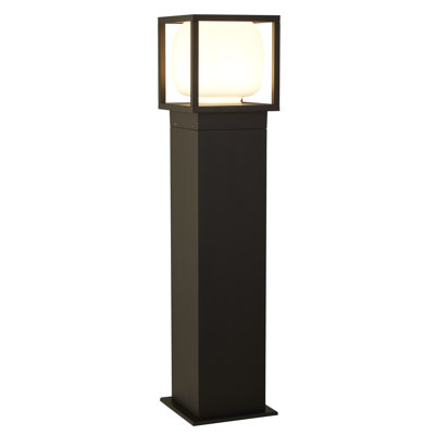 Grippo Stained Glass Frosted Bollards Post Lantern