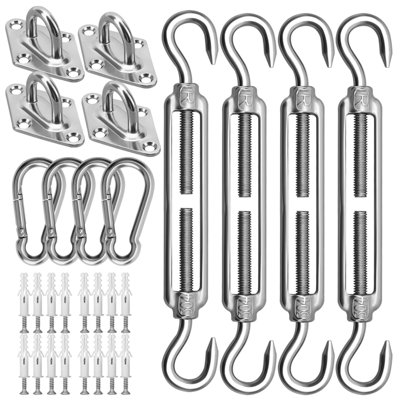 Accessoires de fixation de voile d'ombrage en acier inoxydable pour auvent de patio extérieur