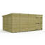 Total Sheds 15ft x 10ft Pent Garden Shed - Double Door - No Windows - Pressure Treated Timber - UK Manufactured