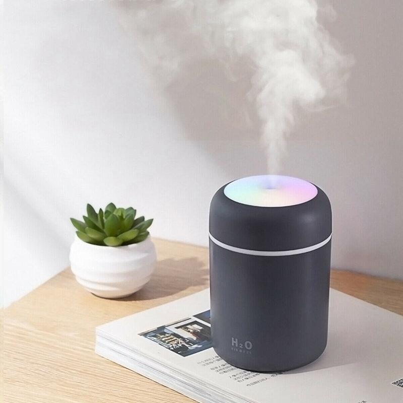 Humidificateur aromathérapie à DEL Stilesville, Noir