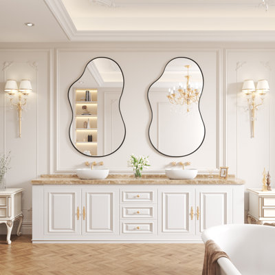 Miroir mural irrégulier Miroir mural asymétrique