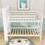 Lit simple superposé simple en bois avec rangement intégré et tête de lit intégrée-802255272
