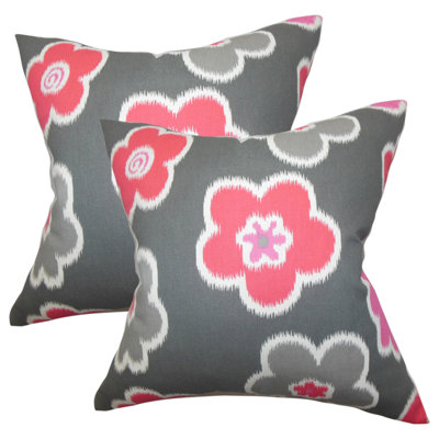  Coussin en coton Floral