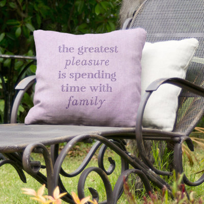 Coussin décoratif intérieur/extérieur pour l’amour et la famille