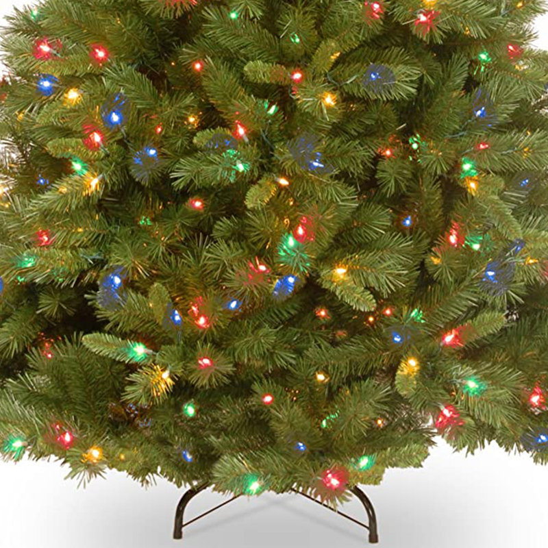 7.5' Winchester Pine Prelit Artificial Christmas Tree with Multicolor Lights