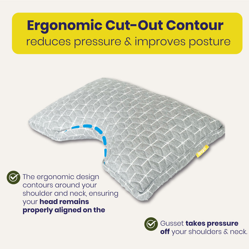 Brightr Moonhug Adjustable Pillow with Cut Out For Neck Support