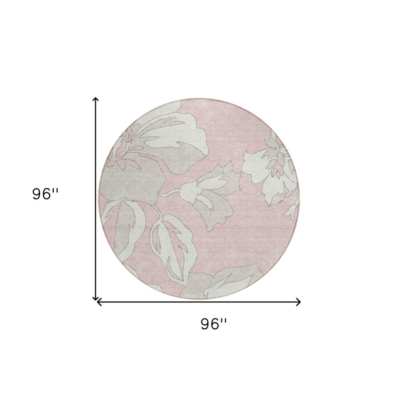 Tapis ivoire rond 8 po