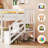 Low Bunk Bed Twin Over Twin, Floor Bunk Beds With Storage Staircase And Guardrails-156641289