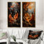 L'hindouisme Upanishads Wisdom Walnut - ensemble de 2 impressions sur toile de l'hindouisme