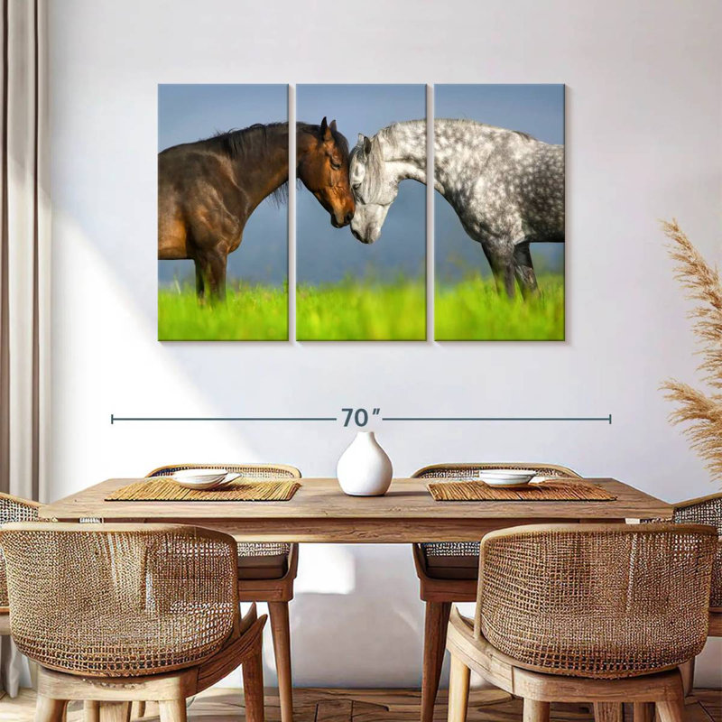 Couple de chevaux Hardie, H 36 po x l 57 po