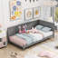 Lit de jour simple / gris - Design moderne avec style de construction en bois pour améliorer la chambre à coucher-940992442-940992443