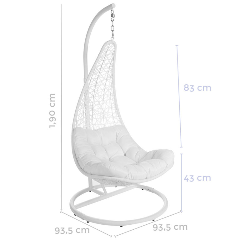 Dido Swing Chair with Stand, White