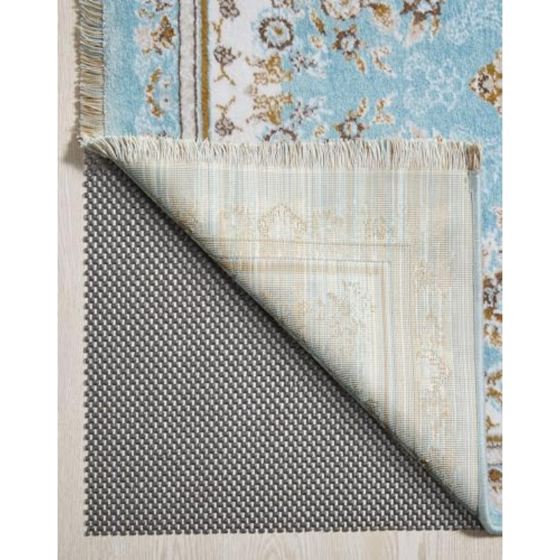 Coussin de tapis antidérapant 2 pi 2 po x 10 pi à double surface de 1/4 po + pince en caoutchouc - sécuritaire pour tous les planchers